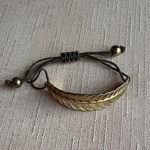 BCBGeneration gold feather bracelet